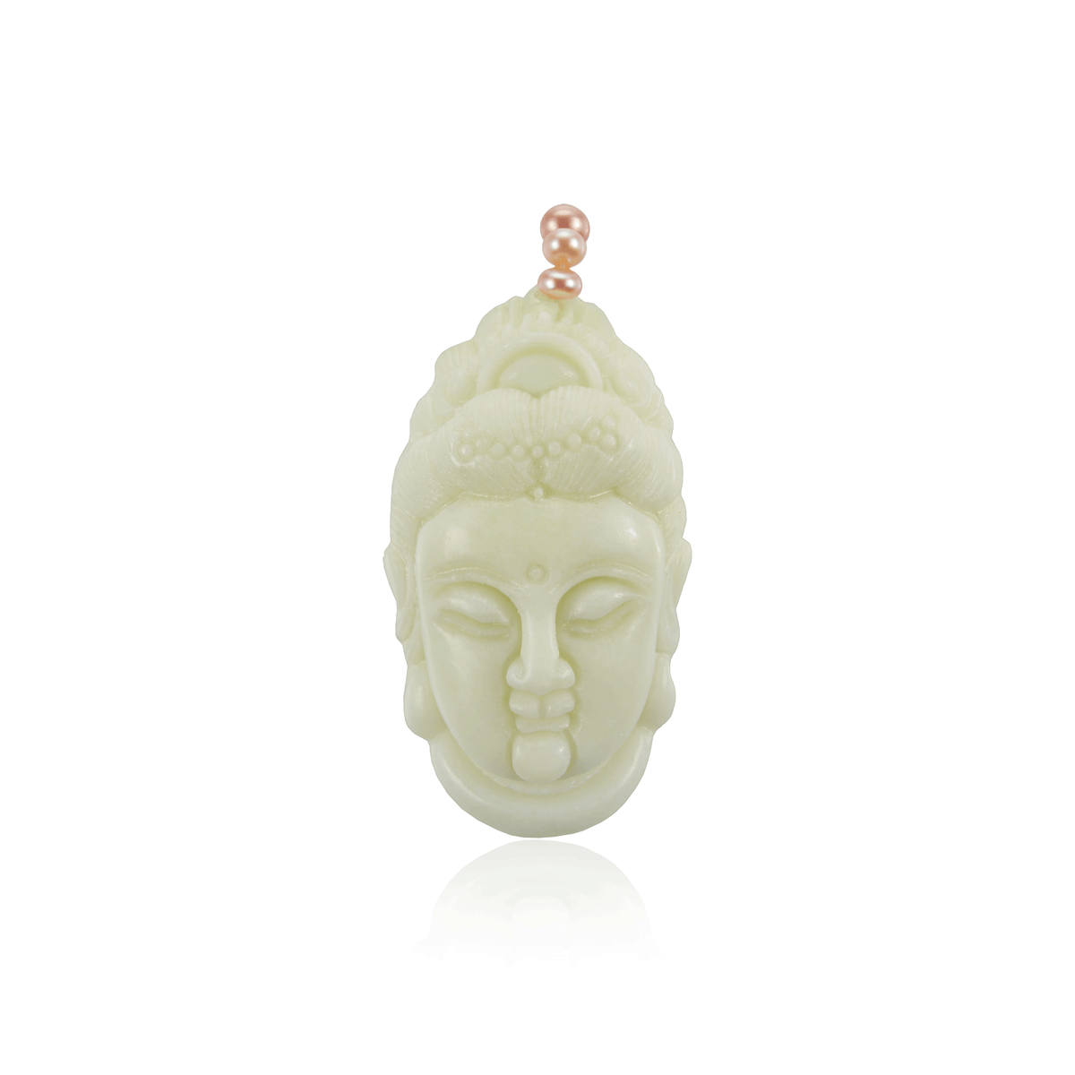 White Carved Buddha Pendant A. JARON Fine Jewelry