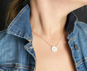 We love our Beach Sunsets Necklace - Reversible 14k Gold with Diamonds