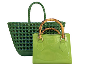 I LOVE NAPLES  Handbag Set Bamboo & Woven