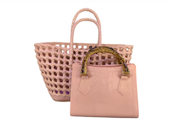 I LOVE NAPLES  Handbag Set Bamboo & Woven