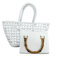 I LOVE NAPLES  Handbag Set Bamboo & Woven