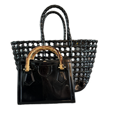 I LOVE NAPLES  Handbag Set Bamboo & Woven