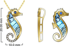 Aurora Seahorse Necklace