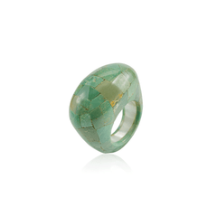 Pieced Turquoise Mother of Pearl Ring