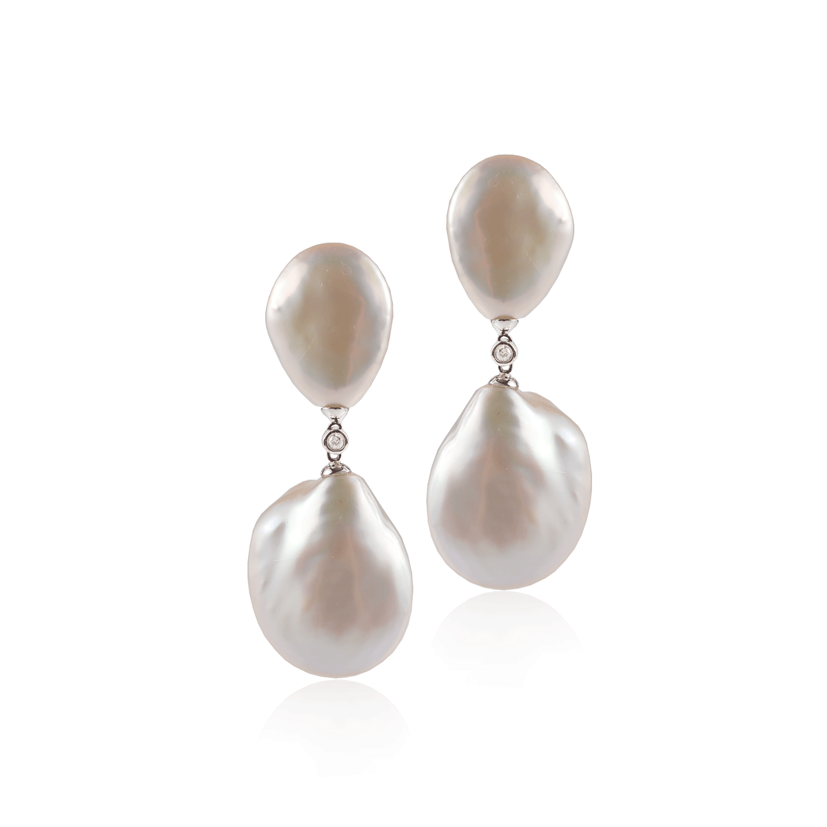 Double Pearl Diamond Drop Earring – A. JARON Fine Jewelry
