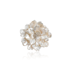 Pearl Flower Diamond Pendant Pin/ Necklace