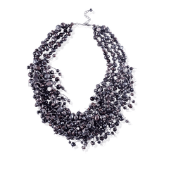 Peacock Freshwater Pearl Fringe Necklace