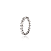 SERAFINO CONSOLI -  WHITE Gold - WHITE Diamonds - Expanding Ring