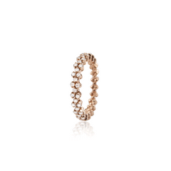 SERAFINO CONSOLI - WHITE Diamonds - ROSE Gold -  Expanding Ring