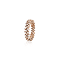 SERAFINO CONSOLI - WHITE Diamonds - ROSE Gold -  Expanding Ring