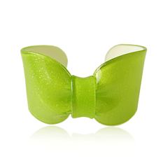 Lime Sparkle Candy Ribbon Cuff