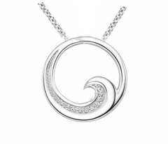 Aurora Wave Reversible White & Yellow Gold Necklace