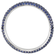 Micro Pave Wedding Band - Blue Sapphire