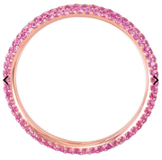 Micro Pave Rose Gold - Pink Sapphire Eternity Band