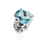 VICTORY Blue Topaz  Pace Ring
