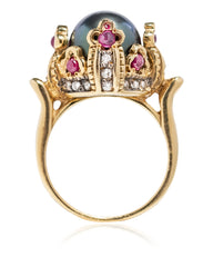 Tahitian Pearl Crown Ring
