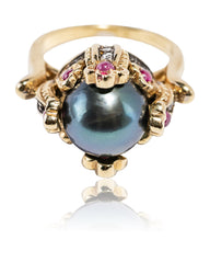 Tahitian Pearl Crown Ring