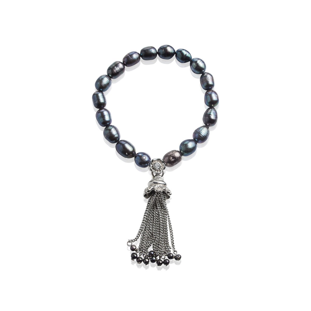 Black Freshwater Pearl Tassel Bracelet A. JARON Fine Jewelry