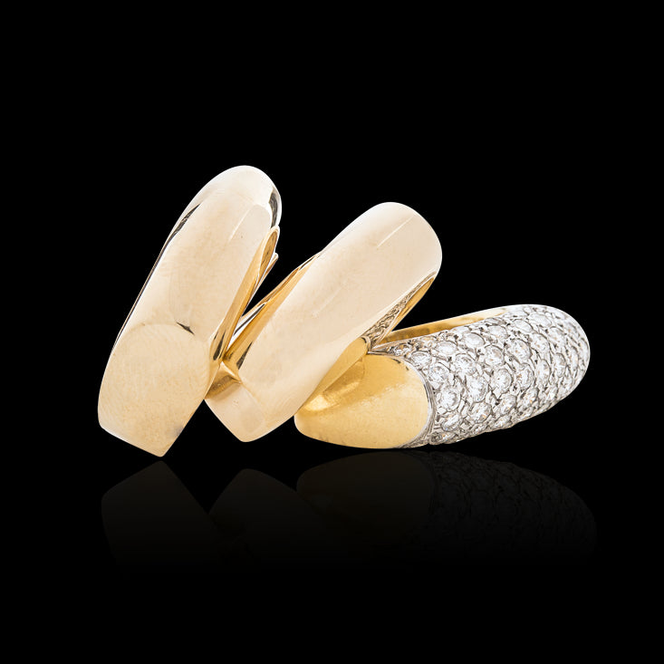 Gold Bar Dome Ring A. JARON Fine Jewelry