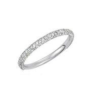 3 Row Micro Pave' -  3/4 around -  Diamond Band