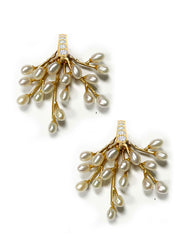 Aurora Branch Coral Pearl Earring