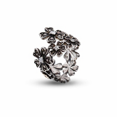 Sterling Silver and White Topaz LUSH Daisy Chain Ring