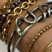 Sterling Silver Snake Cuff Bracelet