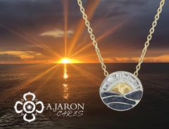 We love our Beach Sunsets Necklace - Reversible Sterling Silver & 14k Gold with Diamonds