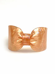 Candy Ribbon Cuff Bracelet Peach Opal