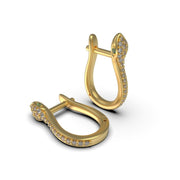 Gold Snake Huggie Earrings