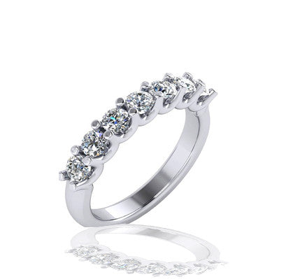 Stackable Birth Stone Rings in White Gold